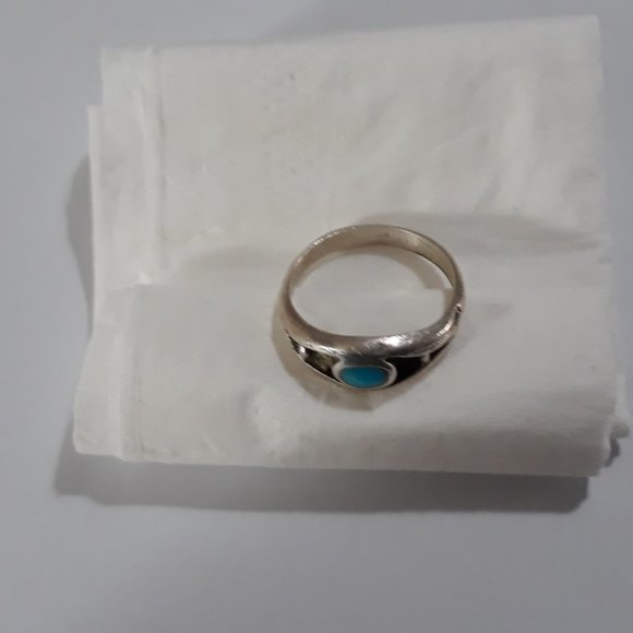 Promise Turquoise December Birthstone Ring 925 - Picture 8 of 8